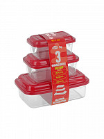 Conj. Potes retangulares 850mL/400mL/250mL (fita) (CR-942F)