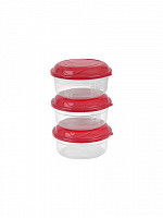 Conj. 3 Potes redondos baixos 400mL (CT-304)