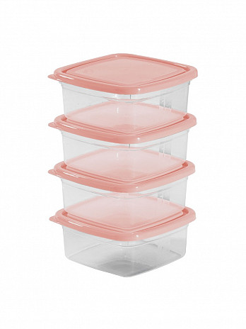 Conj. 4 Organizadores quadrados Home 230mL (CQH-402)