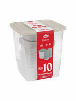 Kit 10 Organizadores quad. Home - 3,75L/4x 380mL/5x 230mL (KPH-10)