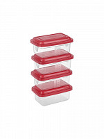 Conj. 4 Potes retangulares 250mL (CR-402)