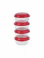 Conj. 4 Potes redondos baixos 400mL (CT-404)