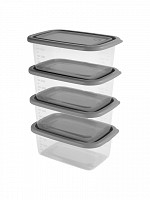 Conj. 4 Organizadores Retangulares Home 460mL (CRH-405)