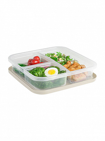 Pote Quadrado c/ 3 Divisórias (PEQ-30)