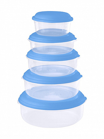 Conj. Potes redondos baixos 2,4L/1,5L/1L/600mL/400mL (CT-05)