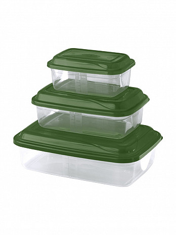 Conj. Potes retangulares 1,5L/850mL/400mL (CR-1594)