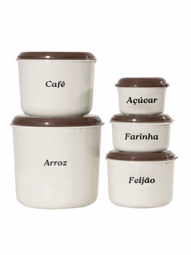 Conj. mant. 5 Potes red. 6L/3L/2L/1L/600mL (decorado) (CML-05)