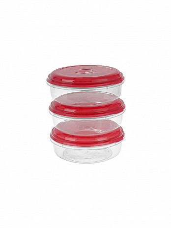 Conj. 3 Potes redondos baixos 600mL (CT-306)