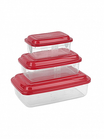 Conj. Potes retangulares 1,5L/850mL/400mL (CR-1594)