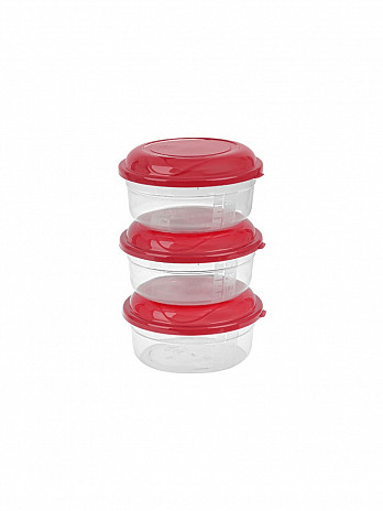 Conj. 3 Potes redondos baixos 400mL (CT-304)