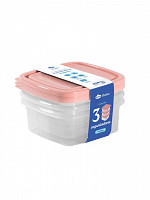 Conj. 3 Organizadores quadrados Home 380mL (CQH-304)