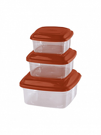 Conj. Potes quadrados 700mL/400mL/200mL (CQ-742)