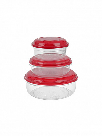 Conj. Potes redondos baixos 1,5L/600mL/400mL (CT-1564)