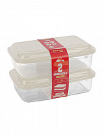 Conj. 2 Organizadores retangulares 1,5L (fita) (CR-215F)