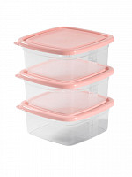 Conj. 3 Organizadores quadrados Home 380mL (CQH-304)