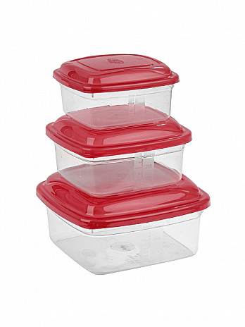 Conj. Potes quadrados 700mL/400mL/200mL (CQ-742)