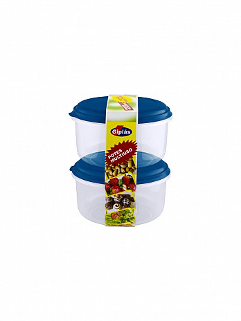 Conj. 2 Potes redondos altos 1L (fita) (CM-21F)