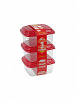 Conj. 3 Organizadores quadrados 750mL (fita) (CQ-307F)