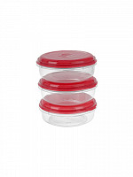 Conj. 3 Potes redondos baixos 600mL (CT-306)