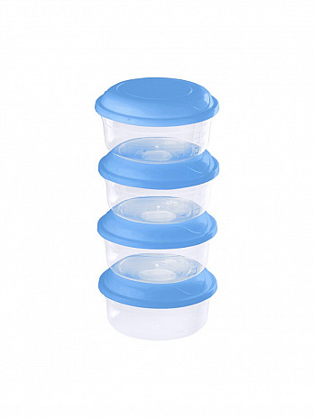 Conj. 4 Potes redondos baixos 400mL (CT-404)