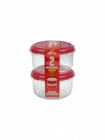 Conj. 2 Potes redondos altos 1L (fita) (CM-21F)