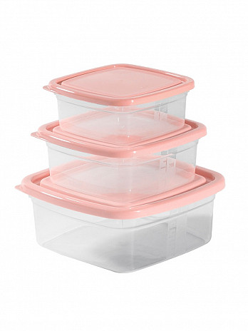 Conj. Organizadores quadrados Home 690mL/380mL/230mL (CQH-742)