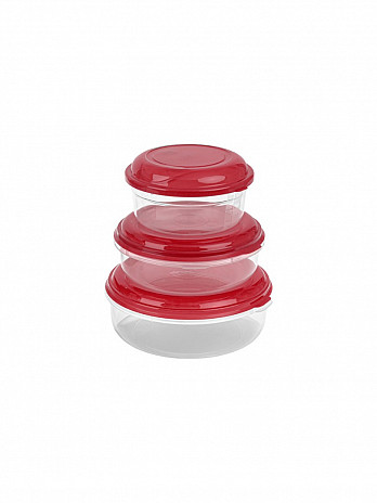 Conj. Potes redondos baixos 1L/600mL/400mL (CT-164)