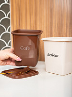 Conj. 2 Organizadores quadrados Altos 1,95L (Café/Açúcar) (CQAL-220)