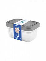 Conj. 3 Organizadores Retangulares Home 850mL (CRH-309)