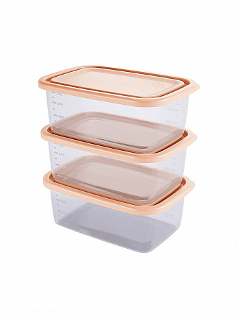 Conj. 3 Organizadores Retangulares Home 850mL (CRH-309)