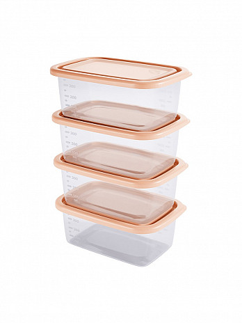 Conj. 4 Organizadores Retangulares Home 460mL (CRH-405)