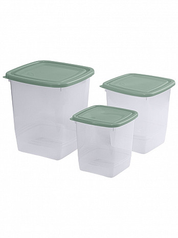 Conj. Organizadores quadrados Altos Home 1,95L/1L/625mL (CQAH-216)