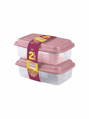 Conj. 2 Potes retangulares 850mL (fita) (CR-209F)