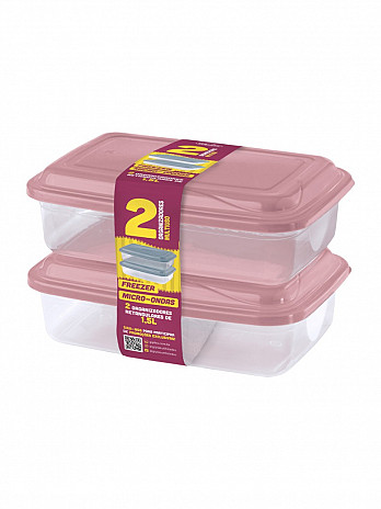 Conj. 2 Organizadores retangulares 1,5L (fita) (CR-215F)