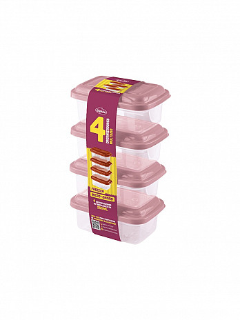 Conj. 4 Potes retangulares 250mL (fita) (CR-402F)
