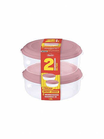 Conj. 2 Organizadores redondos 1,5L (fita) (CT-215F)